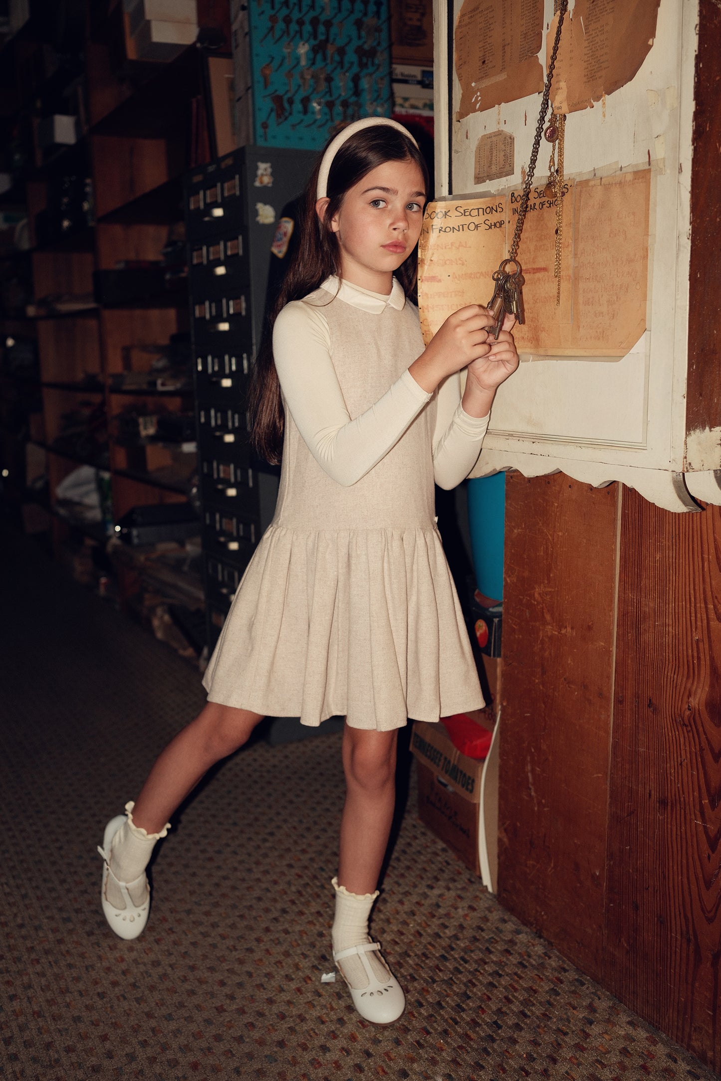 BACE COLLECTION OATMEAL WOOL COLLAR JUMPER