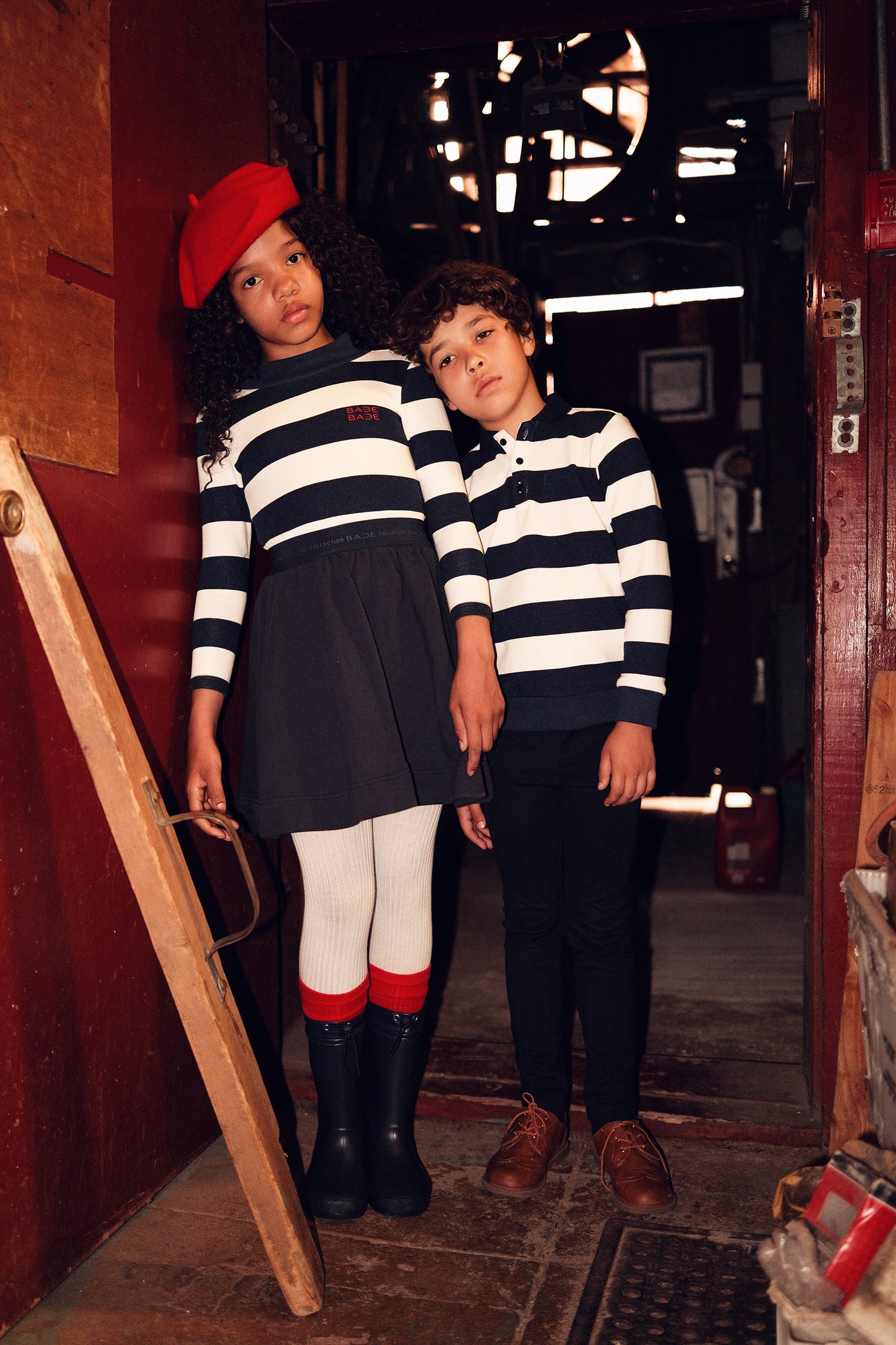 BACE COLLECTION NAVY STRIPE COLLAR POLO