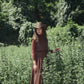 VALENTINA RUST SINGLE BUTTON WOOL VEST