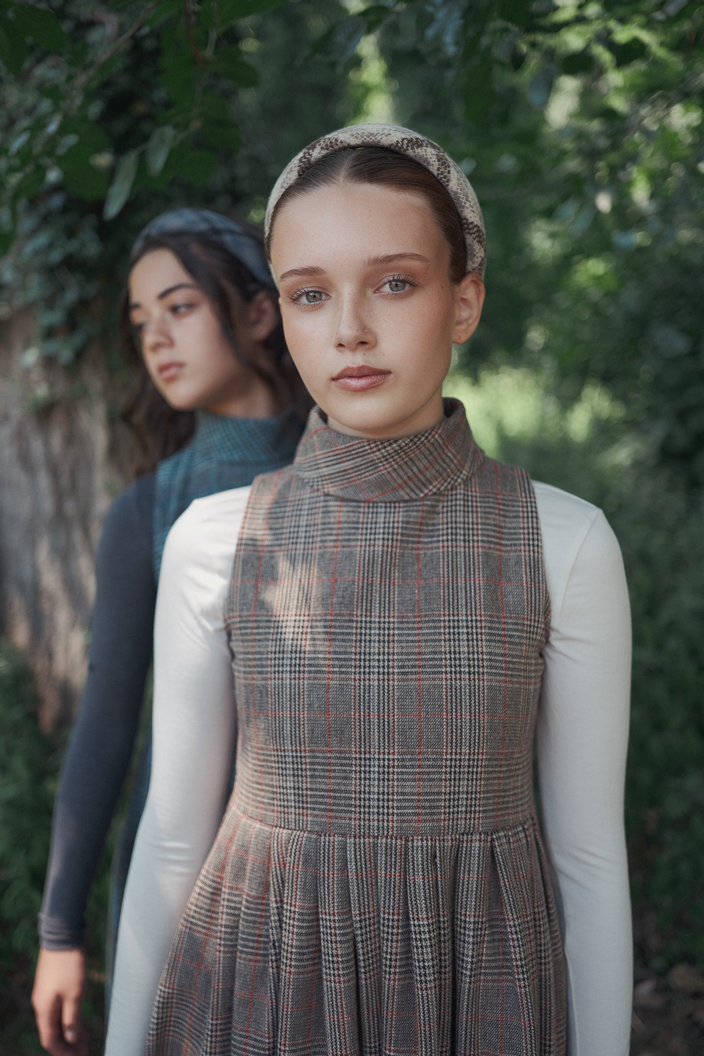 VALENTINA BROWN WOOL ROLL OVER NECK JUMPER