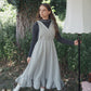 VALENTINA GREY WOOL PANELED JUMPER