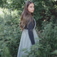 VALENTINA GREY WOOL PANELED JUMPER