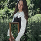 VALENTINA WHITE SCALLOP DOUBLE COLLAR BLOUSE