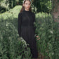 VALENTINA BLACK DENIM/SWEATSHIRT ZIPPER DRESS