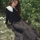 VALENTINA BLACK KNIT EYELET JUMPER SET