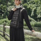 VALENTINA BLACK PUFFER DOUBLE BREASTED JACKET