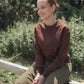 VALENTINA BROWN CREST LOGO SWEATSHIRT