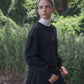 VALENTINA BLACK PUFF SLEEVE SWEATSHIRT