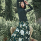 VALENTINA GREEN PAINTED CABLE KNIT CARDIGAN