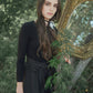 VALENTINA BLACK TAFFETA WRAP DRESS