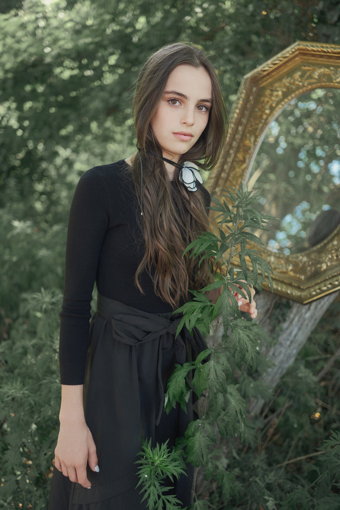 VALENTINA BLACK TAFFETA WRAP DRESS