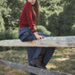 VALENTINA BLUE STRIPE DENIM MAXI SKIRT
