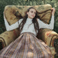 VALENTINA PINK TEXTURED PLAID SOFT PLEAT SKIRT