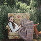 VALENTINA PINK TEXTURED PLAID SOFT PLEAT SKIRT