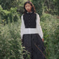 VALENTINA CHARCOAL PINSTRIPE SEQUIN SKIRT