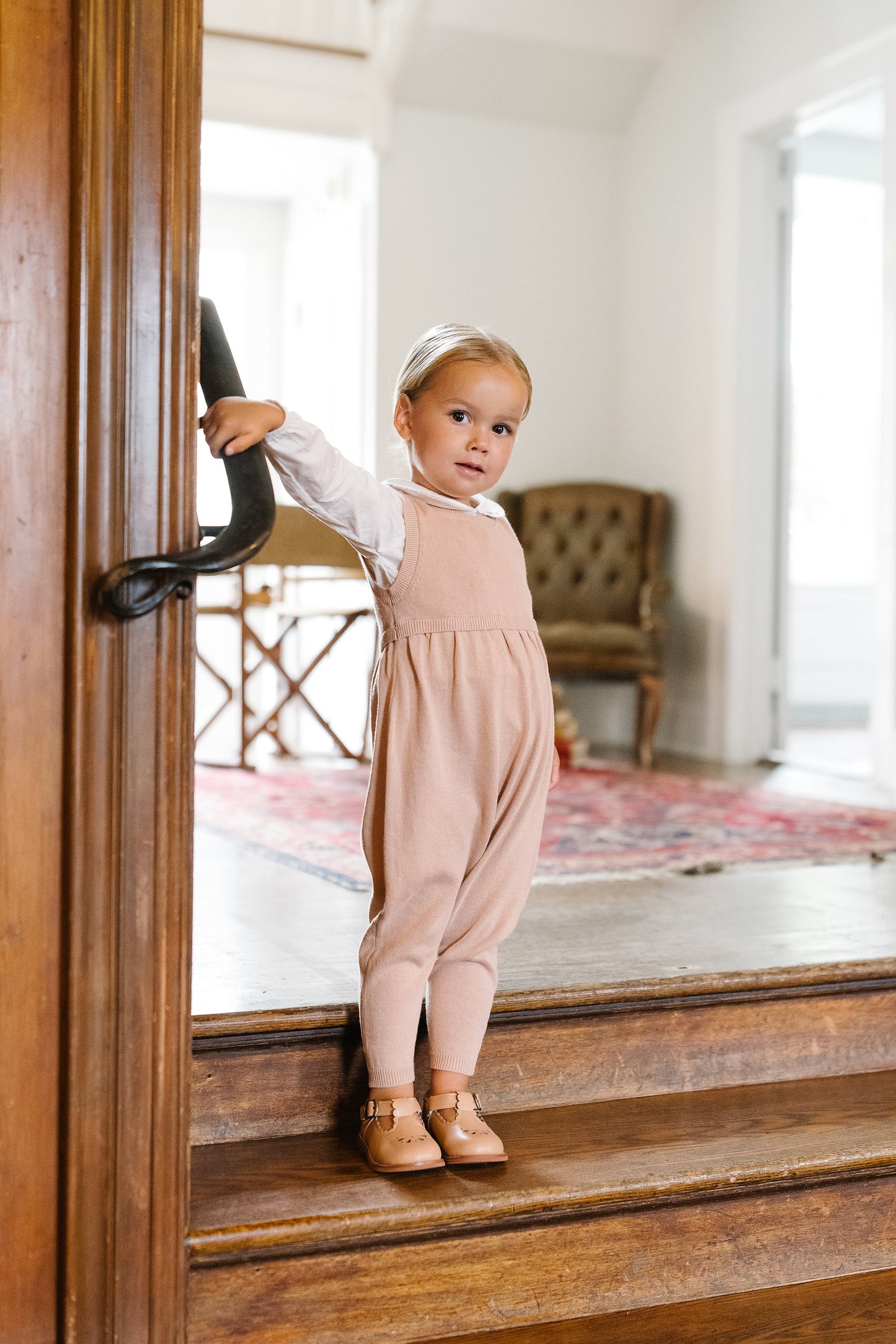 ANALOGIE DUSTY PINK KNIT OVERALLS