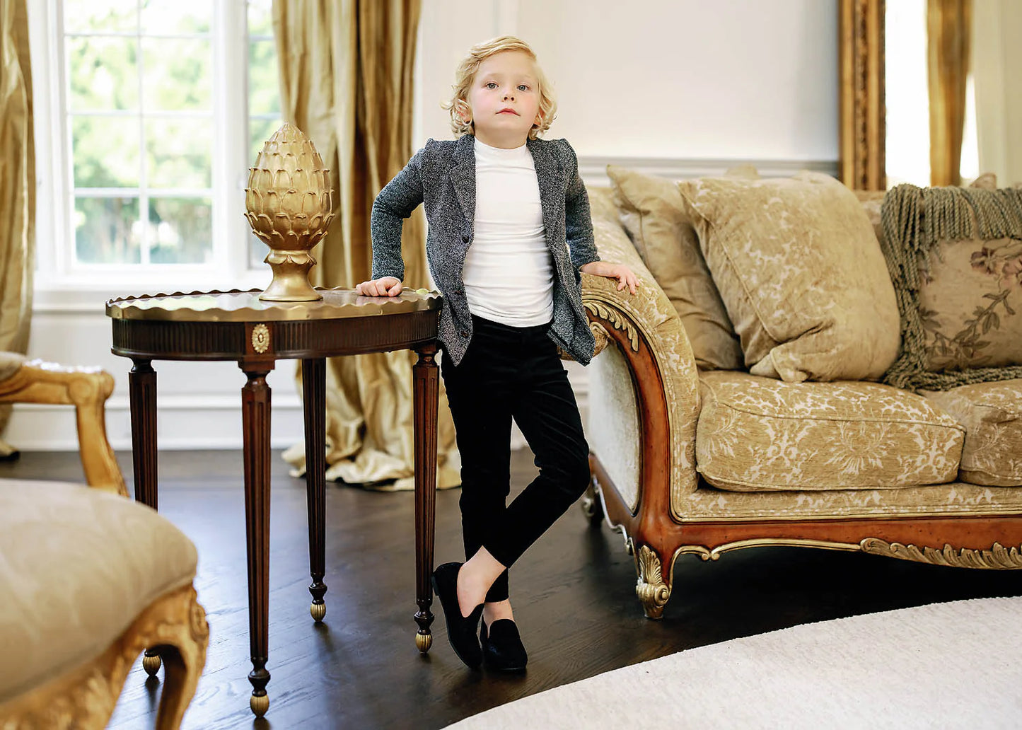 ANALOGIE BLACK VELVET PANTS