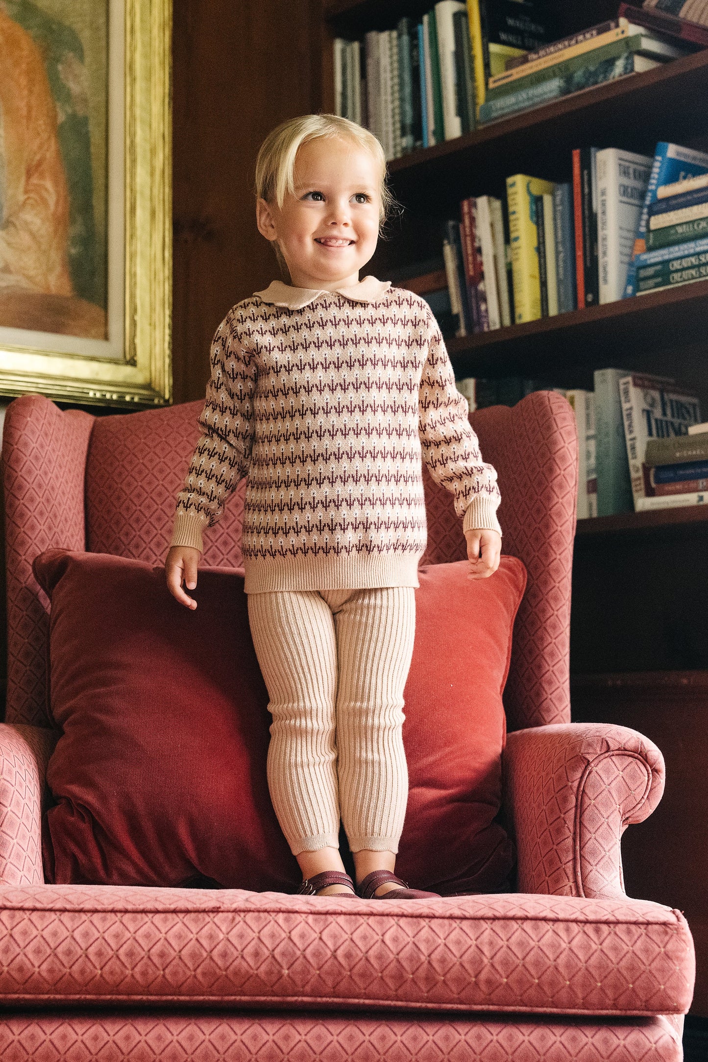 ANALOGIE DUSTY PINK FLORAL KNIT SET