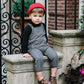 ANALOGIE GREY WASH TENCEL BOYS ROMPER