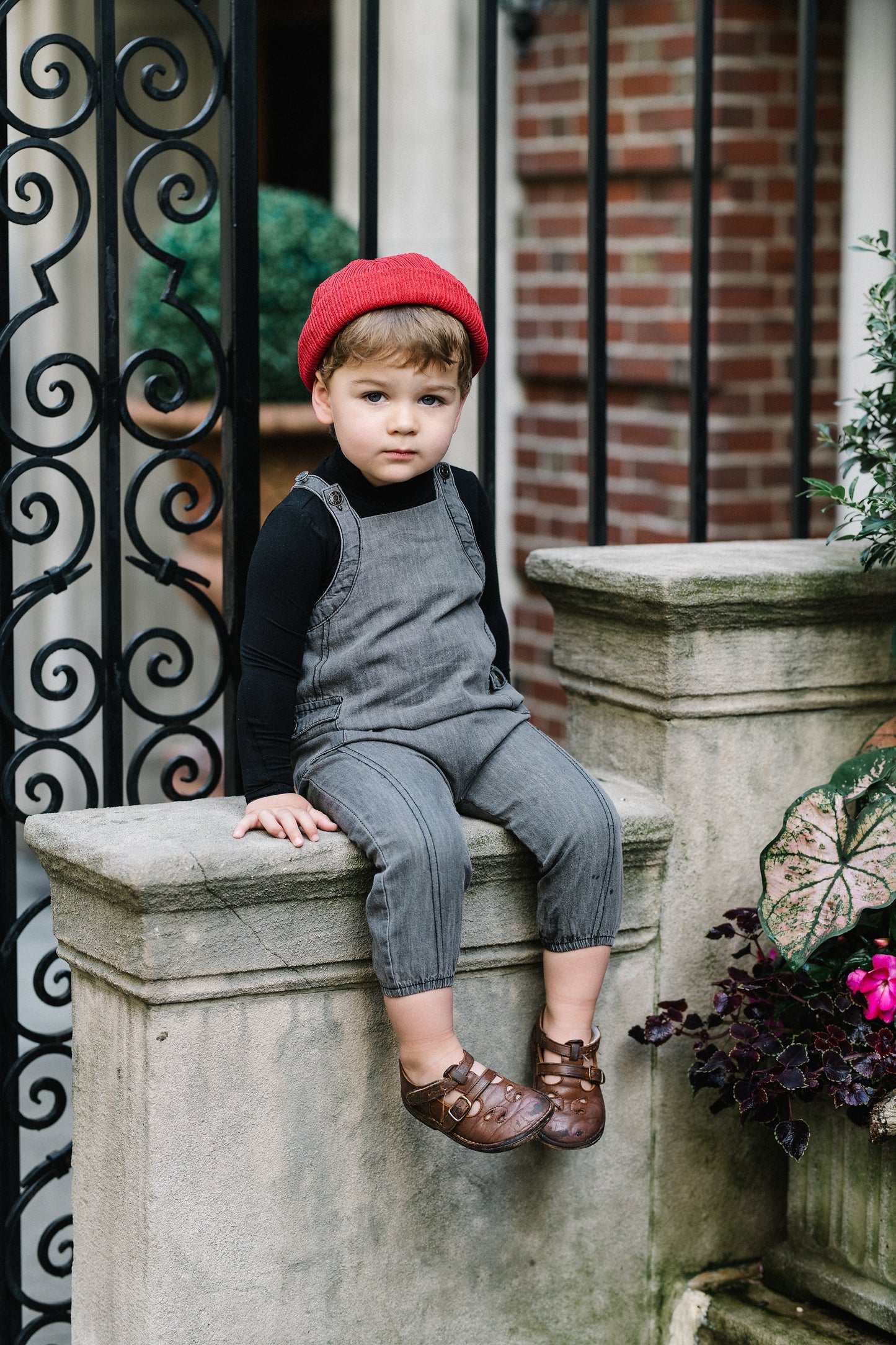 ANALOGIE GREY WASH TENCEL BOYS ROMPER