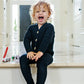 LIL LEGS NAVY KNIT LEGGINGS