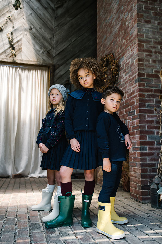ANALOGIE NAVY/DENIM SAILOR COLLAR CARDIGAN