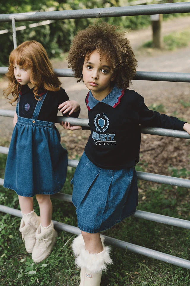 ANALOGIE NAVY DENIM FAN CLUB GIRLS SWEATSHIRT