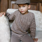 ANALOGIE OATMEAL CHUNKY V NECK SWEATER