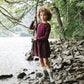 ANALOGIE BURGUNDY DENIM DAY GIRLS BOXY TEE
