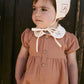 BIRINIT PETIT SALMON EMBROIDERED COLLAR ROMPER [FINAL SALE]