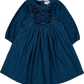 LOUIS LOUISE NAVY EMBROIDERED WAISTED DRESS