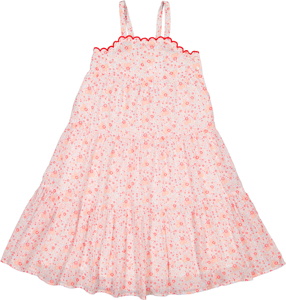 LOUIS LOUISE PINK FLORAL TIERED JUMPER