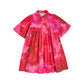 CHRISTINA ROHDE HOT PINK FLORAL FLUTTER SLEEVE DRESS [FINAL SALE]