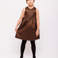 OLIVIA ROHDE COFFEE DOUBLE BREASTED QUILTED DRESS