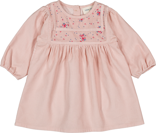 LOUIS LOUISE PINK CORDUROY FLORAL BIB DRESS