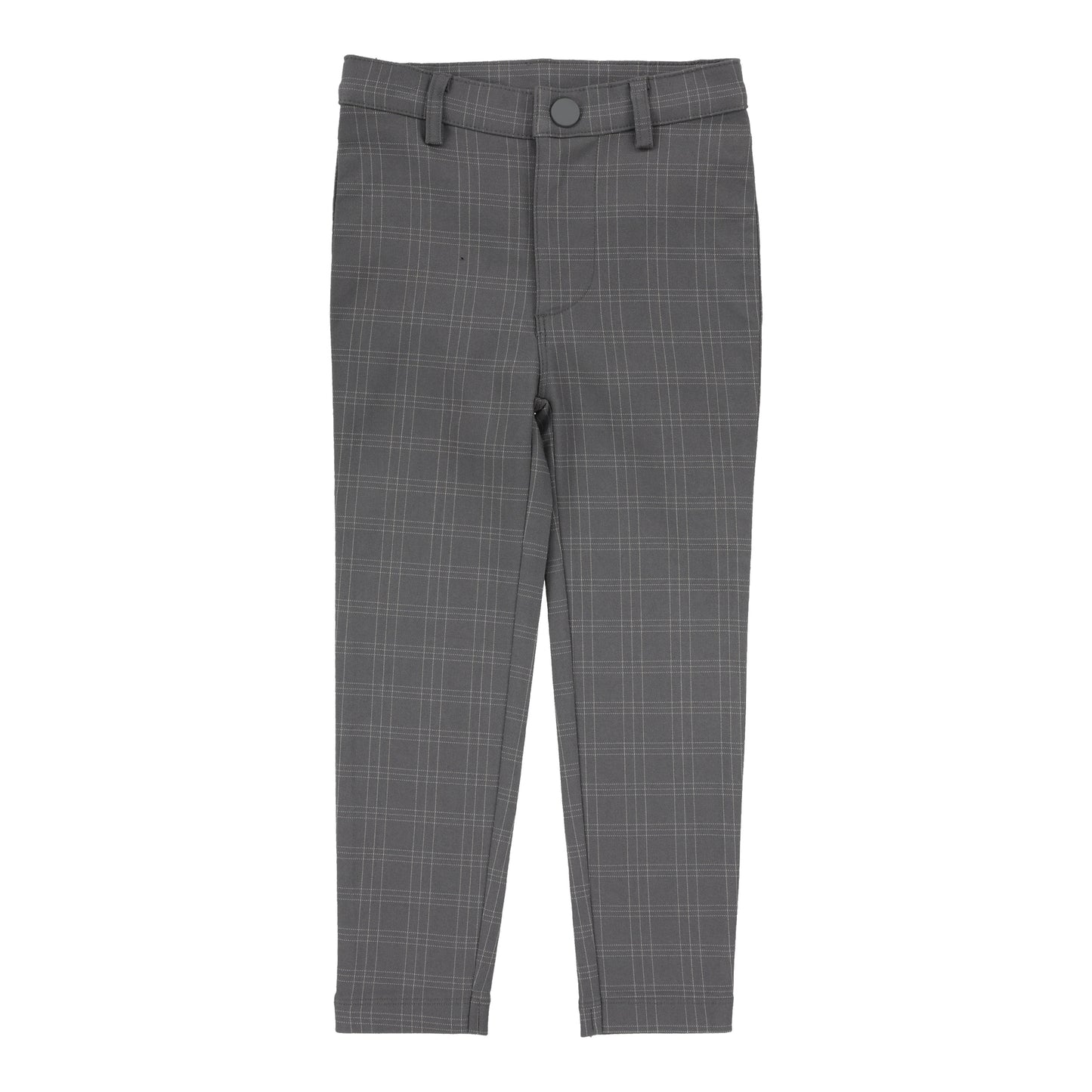 ANALOGIE MID GREY WINDOWPANE PLAID PANTS