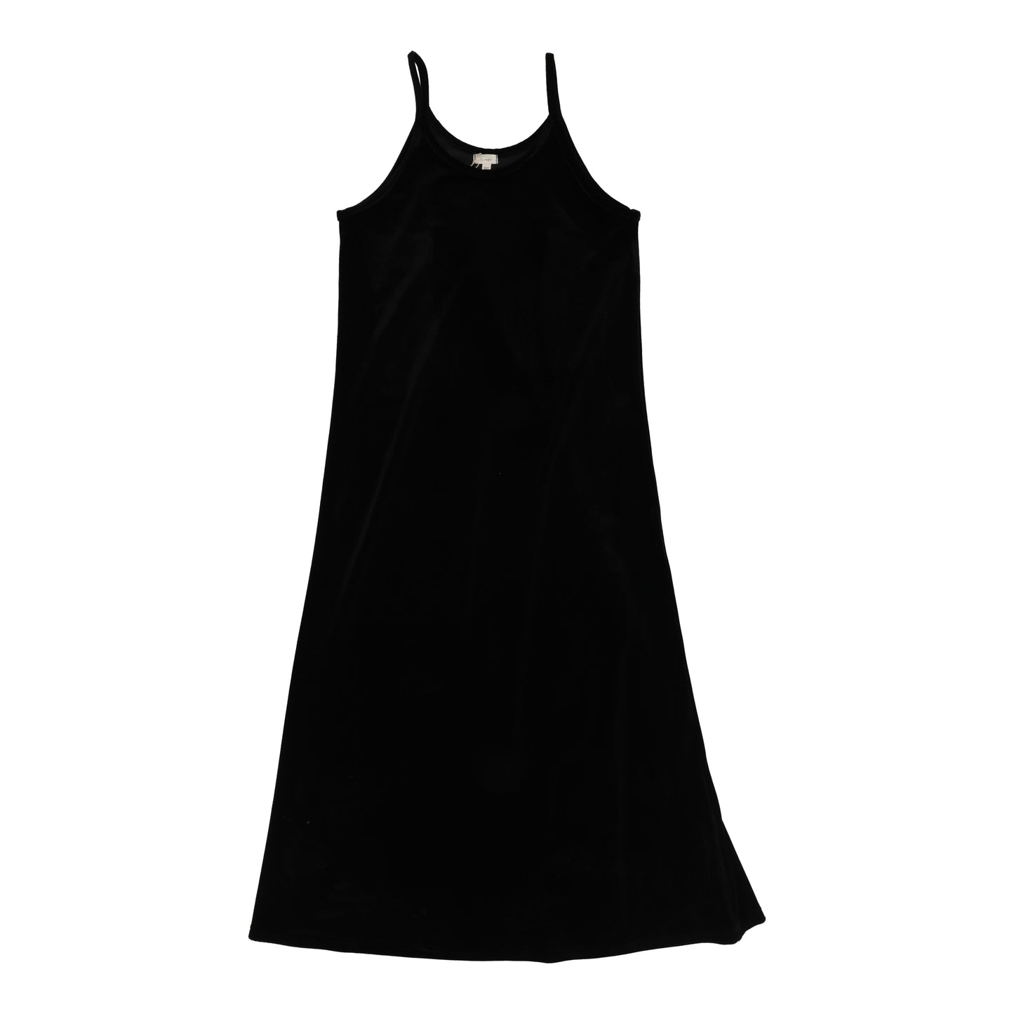 LIL LEGS BLACK VELOUR SLIP MAXI DRESS