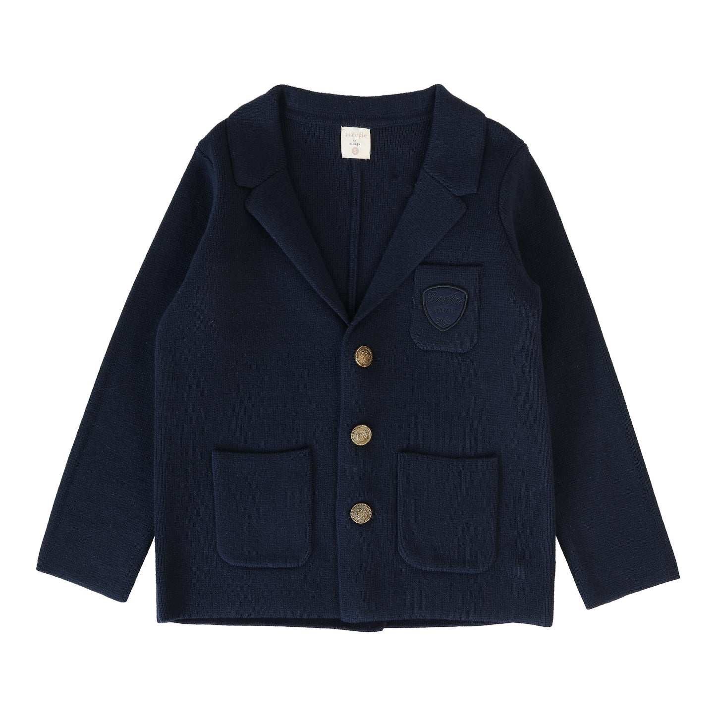 ANALOGIE NAVY CREST KNIT BLAZER
