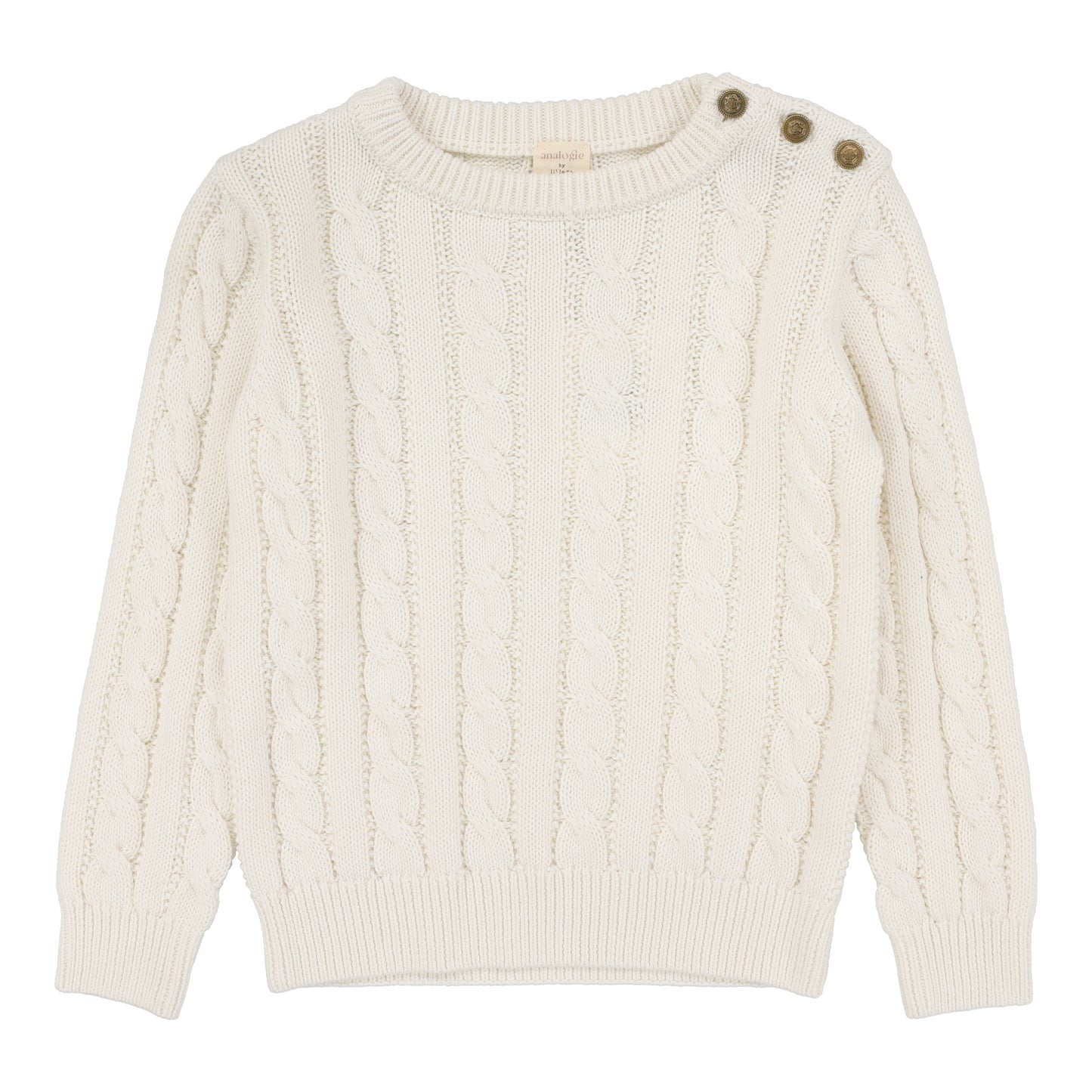 ANALOGIE CREAM CABLE KNIT SWEATER