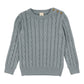 ANALOGIE DUSTY BLUE CABLE KNIT SWEATER