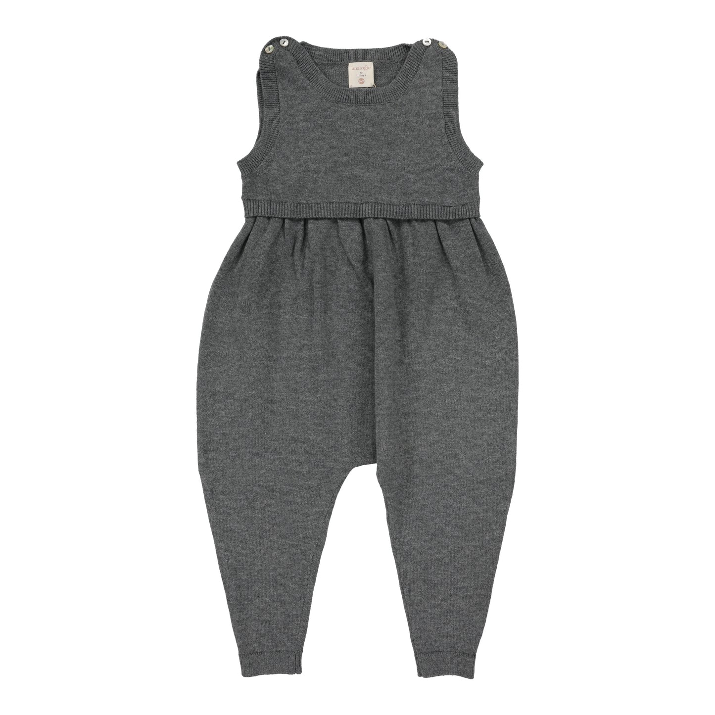 ANALOGIE MID GREY KNIT OVERALLS
