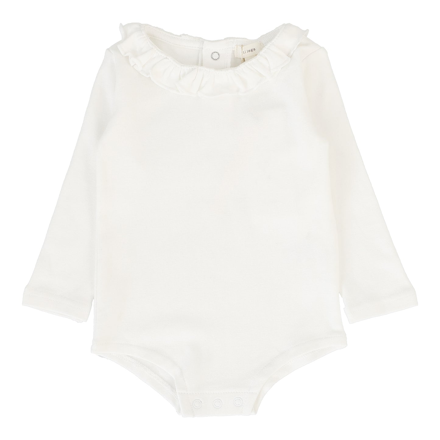 LIL LEGS OFF WHITE RUFFLE ONESIE