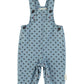 PIUPIUCHICK BLUE DENIM HEART PRINT OVERALLS