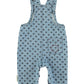 PIUPIUCHICK BLUE DENIM HEART PRINT OVERALLS