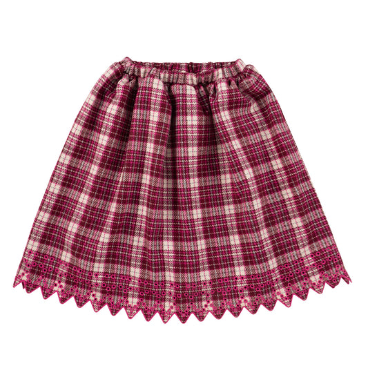 COTTIER PINK PLAID SKIRT