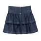 COTTIER NAVY LAYER BUTTON SKIRT