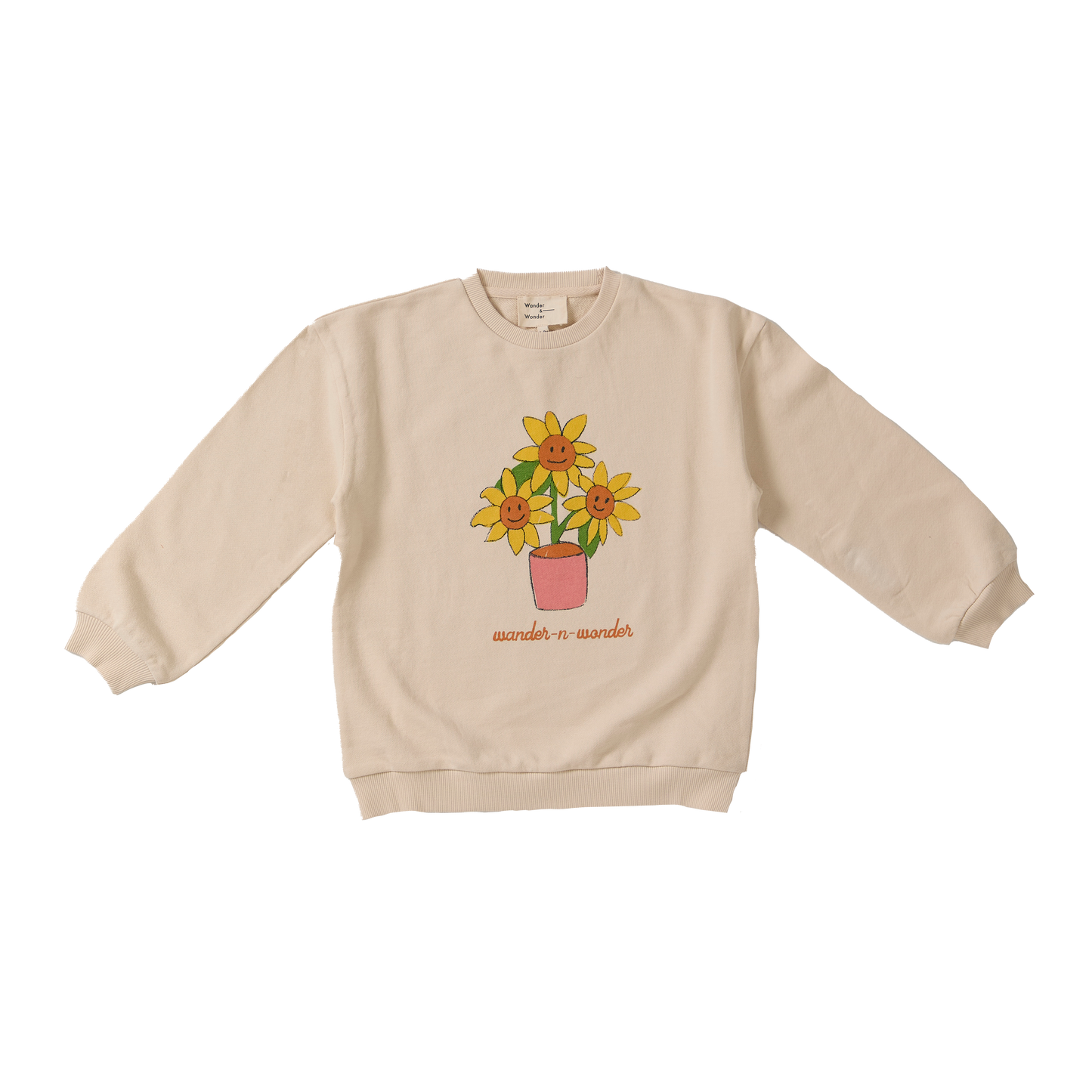 WANDER & WONDER OAT SUNFLOWER PRINT SWEATSHIRT