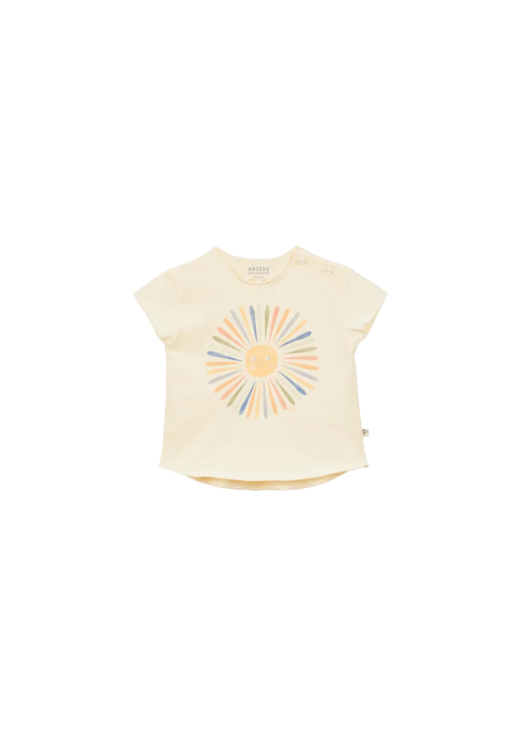 ARSENE & LES PIPELETTES CREAM SUN GRAPHIC TEE