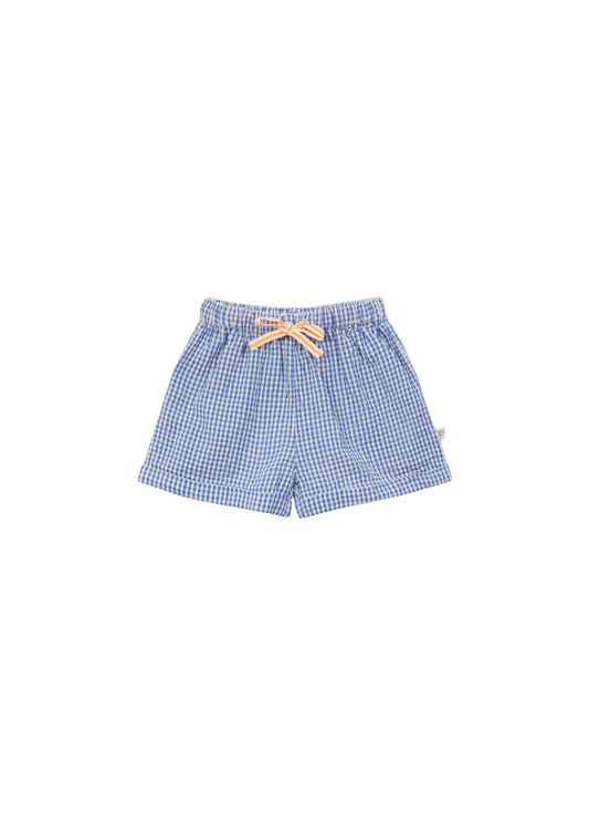ARSENE & LES PIPELETTES BLUE CHECKERED SHORTS