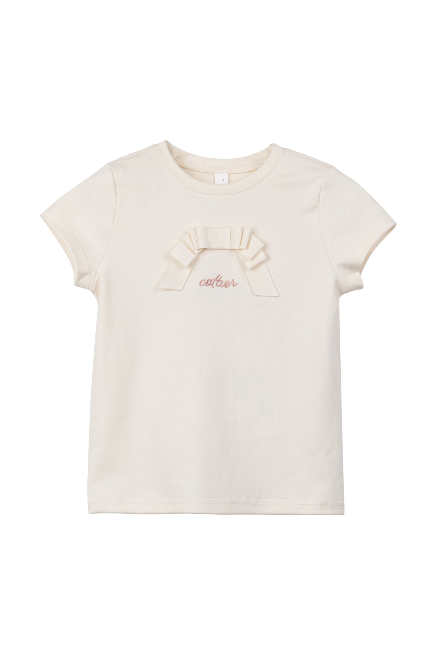 COTTIER CREAM BOW GRAPHIC T-SHIRT